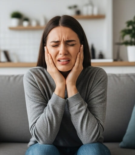 Women image in tooth pain - Emergency dentist Great Yarmouth